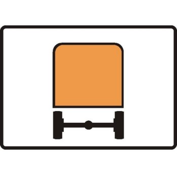 Znak T-23H - Tabliczka wskazująca pojazdy z materiałami niebezpiecznymi - drogowy - II Generacja 480x340mm- (M) Mały