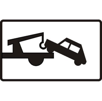 Znak T-24 - Tabliczka wskazująca, że pozostawiony pojazd zostanie usunięty na koszt właściciela - II Generacja 640x380mm- (S) Średni