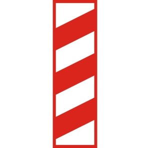 Znak G-1A - Słupek wskaźnikowy z trzema kreskami umieszczany po prawej stronie jezdni - I Generacja