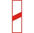 Znak G-1C - Słupek wskaźnikowy z jedną kreską umieszczany po prawej stronie jezdni - I Generacja