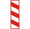Znak G-1D - Słupek wskaźnikowy z trzema kreskami umieszczany po lewej stronie jezdni - I Generacja