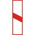 Znak G-1F - Słupek wskaźnikowy z jedną kreską umieszczany po lewej stronie jezdni - II Generacja