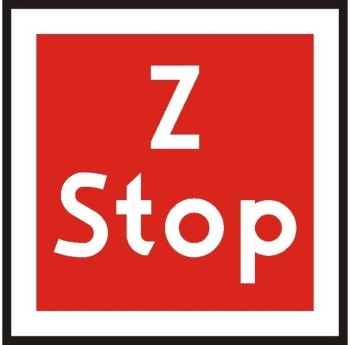 Znak BT-4 - Stop - zwrotnica eksploatowana jednostronnie - II Generacja