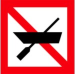 Znak Żeglugowy A. 16 -Zakaz ruchu statków, które nie są statkami o napędzie mechanicznym i żaglowym - 900x900 mm, II Generacja