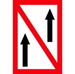 Znak Żeglugowy A. 2 - Zakaz wyprzedzania - 1350x900 mm, II Generacja