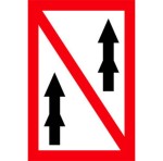 Znak Żeglugowy A. 3 - Zakaz wyprzedzania dotyczy zestawów - 1350x900 mm, I Generacja