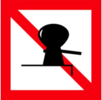 Znak Żeglugowy A. 7 - Zakaz cumowania do brzegu - 900x900 mm, I Generacja