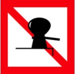 Znak Żeglugowy A. 7 - Zakaz cumowania do brzegu - 900x900 mm, II Generacja