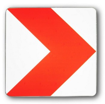 Tablica prowadząca U-3 mocowana do słupków 600x600mm, I Generacja