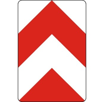 Tablica rozdzielająca U-4b mocowana do słupków 500x750mm, II Generacja