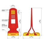 Tablica uchylna U-24 z elementami odblaskowymi
