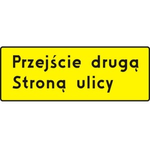 Tablica kierująca pieszych U-56a  1200x440mm, I Generacja