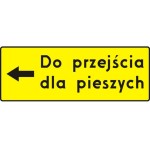 Tablica kierująca pieszych U-56d 1200x440mm, I Generacja