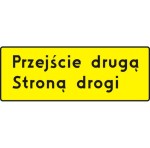 Tablica kierująca pieszych U-56b 1200x440mm, II Generacja