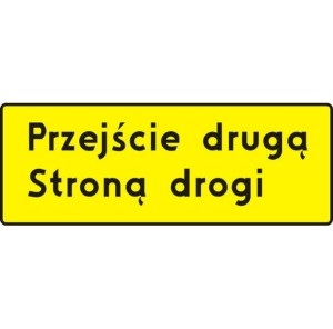 Tablica kierująca pieszych U-56b 1200x440mm, II Generacja