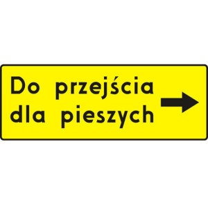 Tablica kierująca pieszych U-56c 1200x440mm, II Generacja