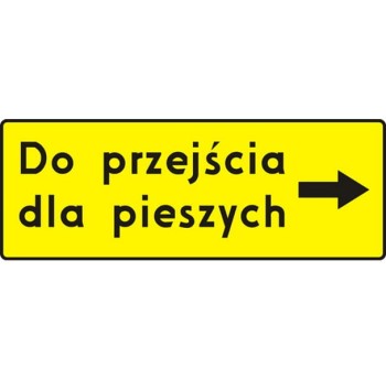 Tablica kierująca pieszych U-56c 1200x440mm, II Generacja