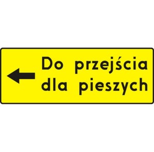 Tablica kierująca pieszych U-56d 1200x440mm, II Generacja