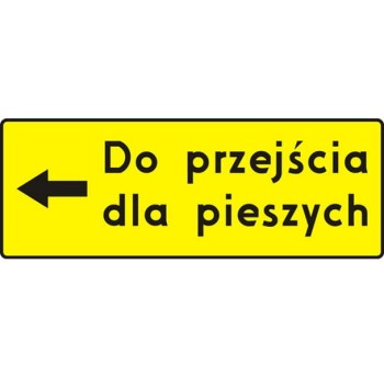 Tablica kierująca pieszych U-56d 1200x440mm, II Generacja