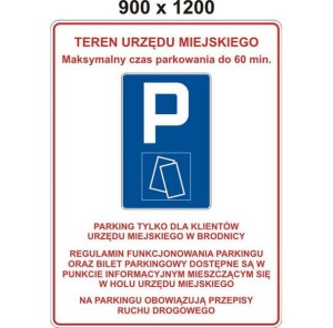 Tablica informacyjna drogowa 900x1200mm