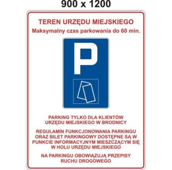 Tablica informacyjna drogowa 900x1200mm