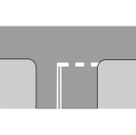 Szablon najezdniowy z blachy P-14 Linia warunkowego zatrzymania złożona z prostokątów