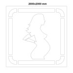 Szablon najezdniowy z blachy Kobieta w ciąży
