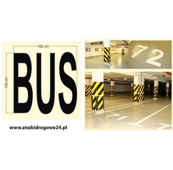 Szablon najezdniowy "BUS"  z folii P-22  - wersja krótka