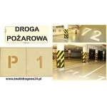 Szablon najezdniowy z folii Droga Pożarowa (93 cm x 222 cm)