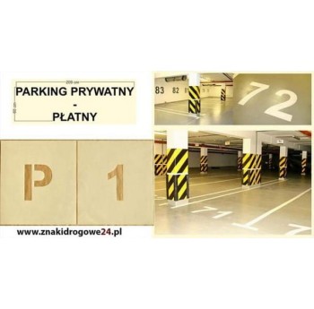 Szablon najezdniowy z folii Parking Prywatny