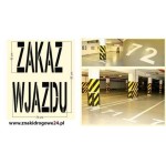 Szablon najezdniowy z folii Zakaz wjazdu (93 cm x 70 cm)