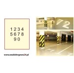 Szablon najezdniowy z folii Komplet cyfr 0-9 wys. 10cm