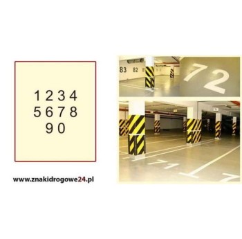 Szablon najezdniowy z folii Komplet cyfr 0-9 wys. 20cm