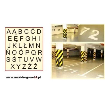 Szablon najezdniowy z folii Komplet liter wielkich A-Ż wys. 5cm