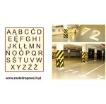 Szablon najezdniowy z folii Komplet liter wielkich A-Ż wys. 25cm