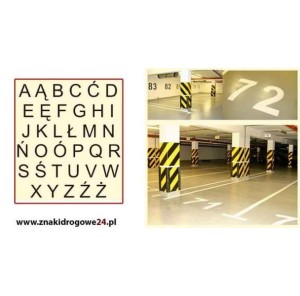 Szablon najezdniowy z folii Komplet liter wielkich A-Ż wys. 35cm
