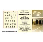 Szablon najezdniowy z folii Komplet liter małych a-ż wys. 5cm