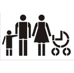 Szablon najezdniowy z folii Rodzina (125x78 cm)