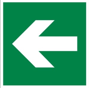 Kierunek drogi ewakuacyjnej - tabliczka informacyjna