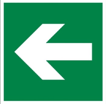 Kierunek drogi ewakuacyjnej - tabliczka informacyjna