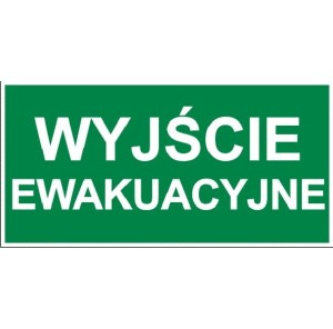 Wyjście ewakuacyjne - tabliczka informacyjna