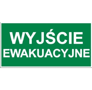Wyjście ewakuacyjne Naklejka 400x200 mm