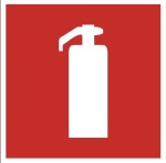 Gaśnica - tabliczka informacyjna