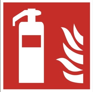 Gaśnica - tabliczka informacyjna