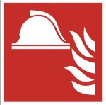 Zestaw sprzętu ochrony przeciwpożarowej - tabliczka informacyjna