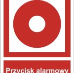 Przycisk alarmowy - tabliczka informacyjna