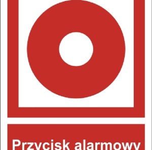 Przycisk alarmowy - tabliczka informacyjna