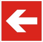 Kierunek do miejsca rozmieszczenia sprzętu pożarniczego lub urządzenia ostrzegającego - tabliczka informacyjna