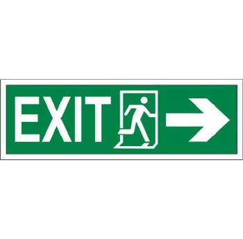 Exit, w prawo 300x100 mm - tabliczka informacyjna