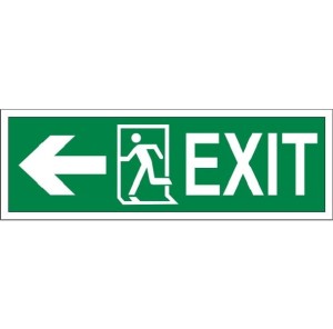 Exit, w lewo 300x100 mm - tabliczka informacyjna